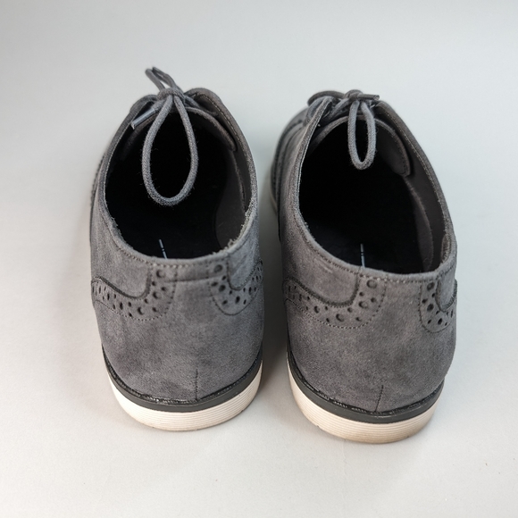 Chelsea Girl Grey Faux Suede Lace up Oxford Shoes Size 8 - Picture 5 of 9